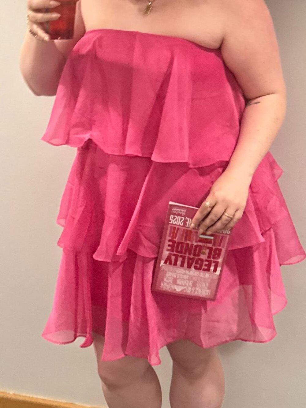 Abercrombie & Fitch Pink Tiered Strapless Mini Dress - Picture 2 of 3